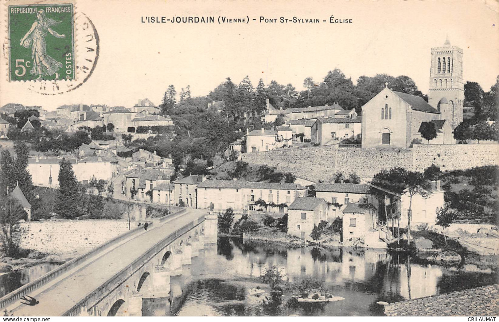 86-L ISLE JOURDAIN-Pont Saint Sylvain - Eglise-N 6006-C/0259 - L'Isle Jourdain