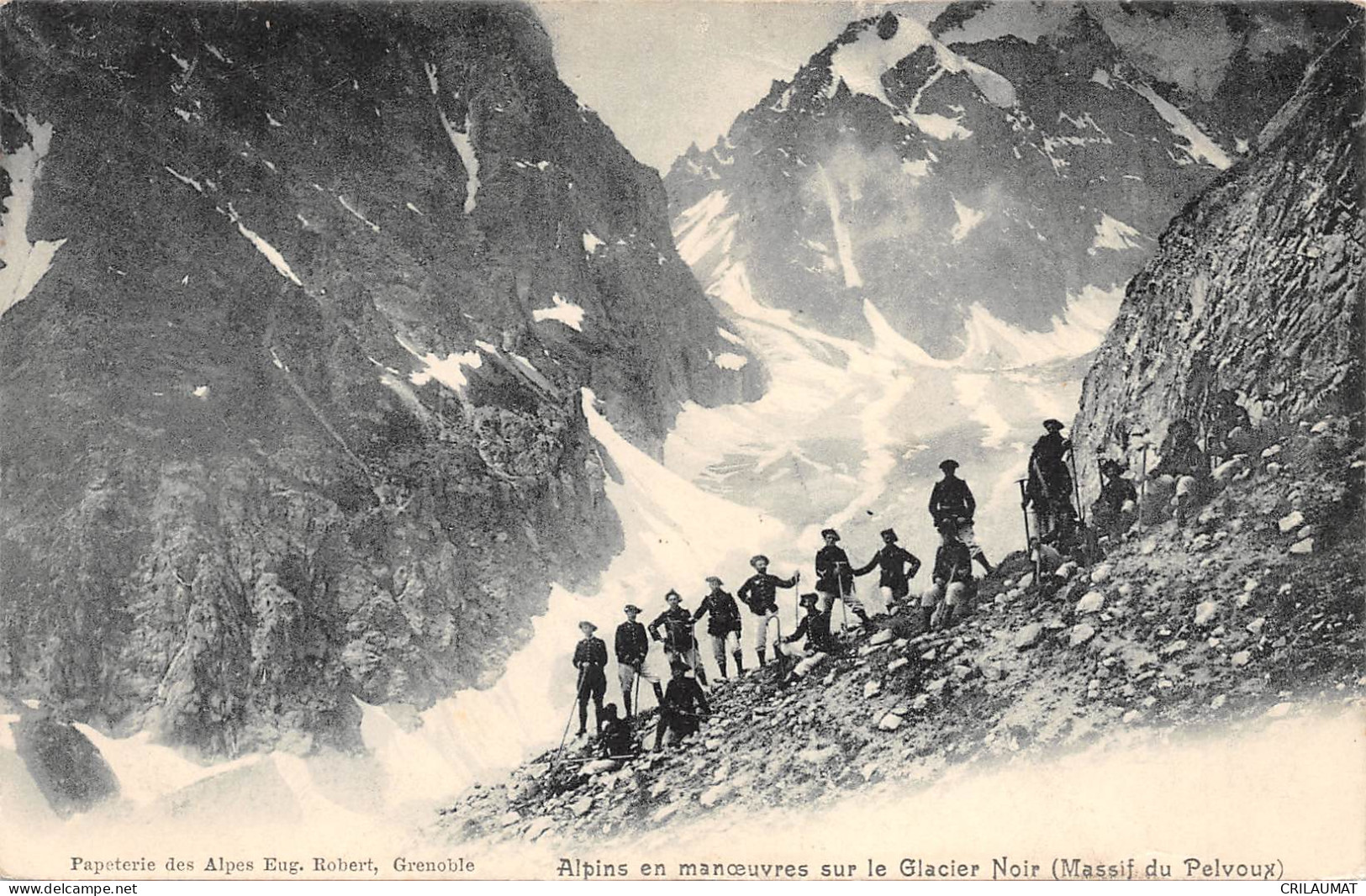 MI-CHASSEURS ALPINS-Chasseurs Alpins Sur Glacier Noir-N 6006-H/0381 - Humor