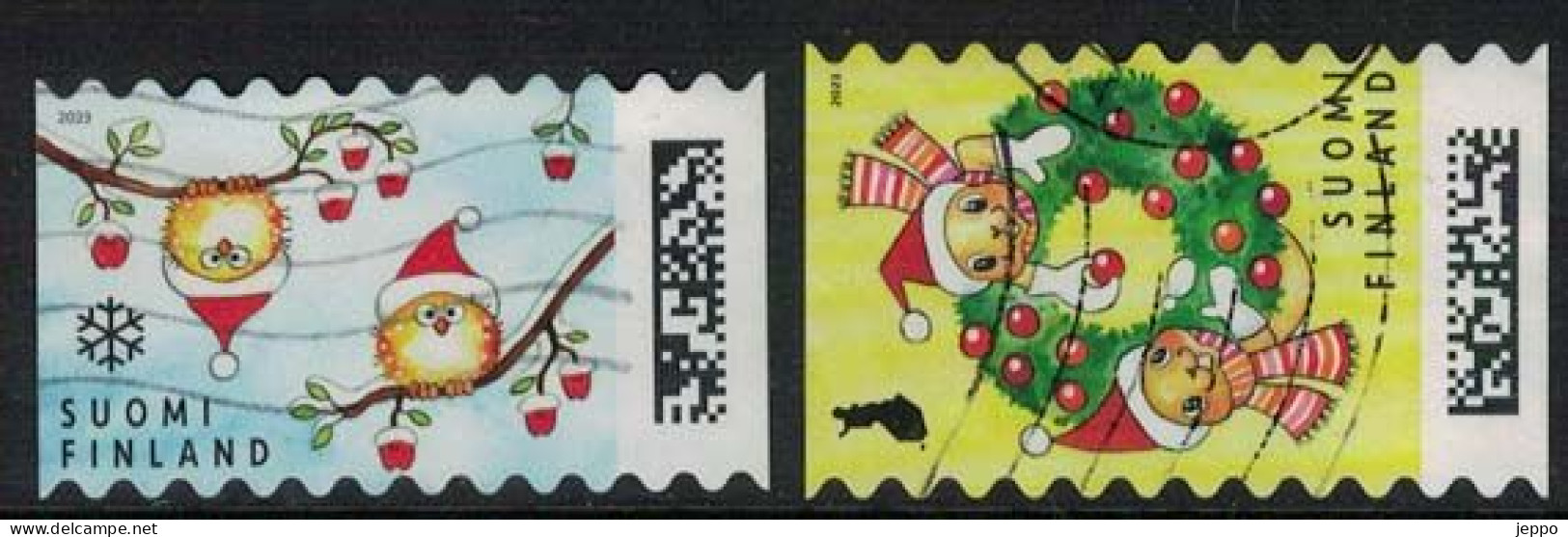 2023 Finland, Christmas 2 V. Used. - Gebraucht