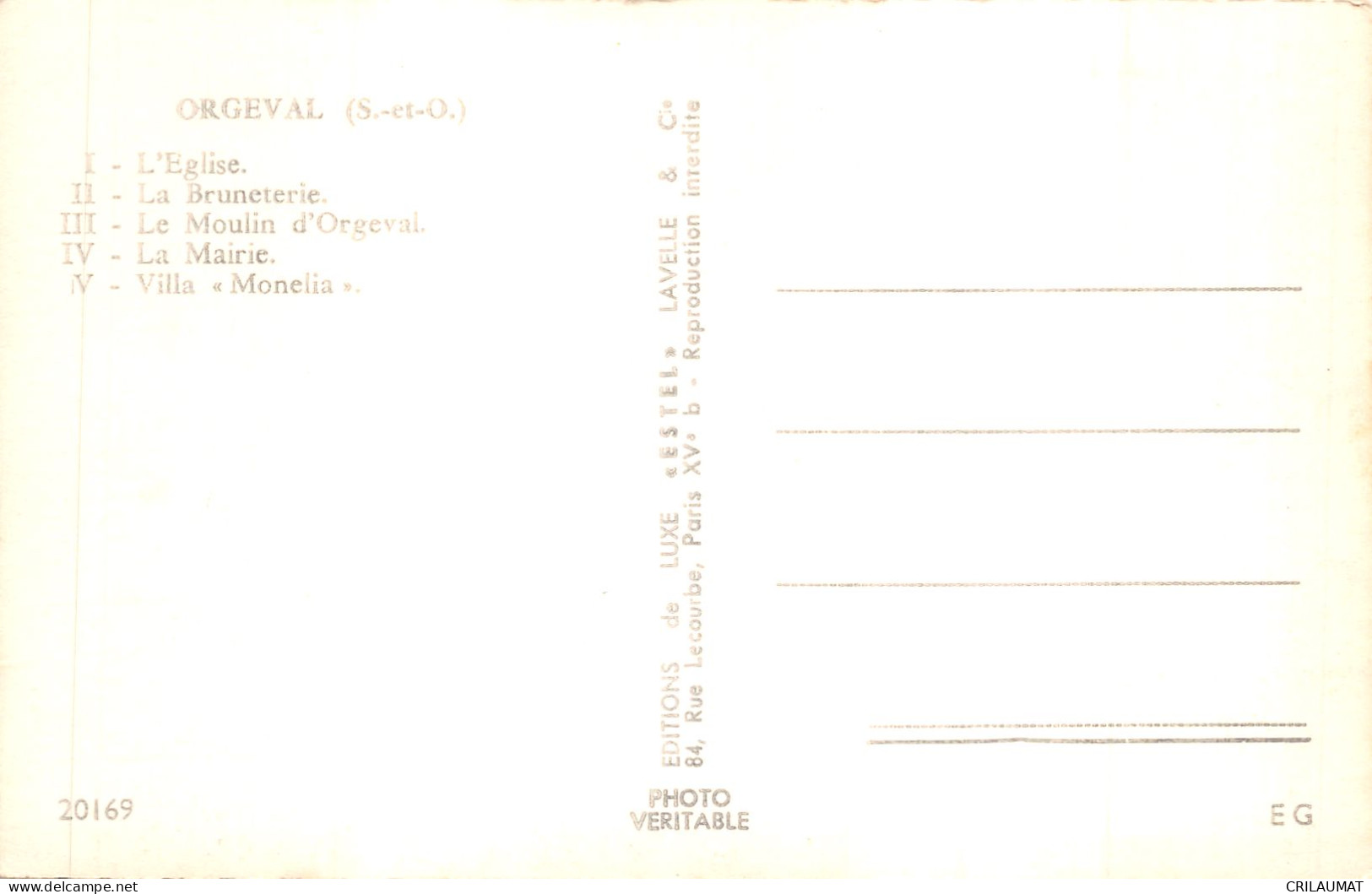 78-ORGEVAL-N 6007-C/0135 - Orgeval