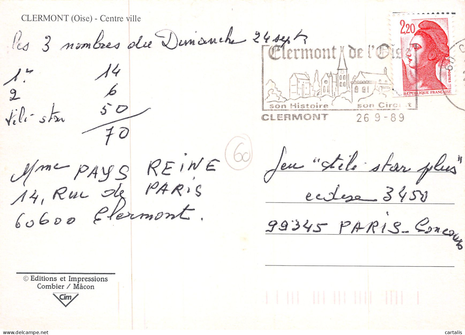 60-CLERMONT DE LOISE-N°3740-C/0321 - Clermont