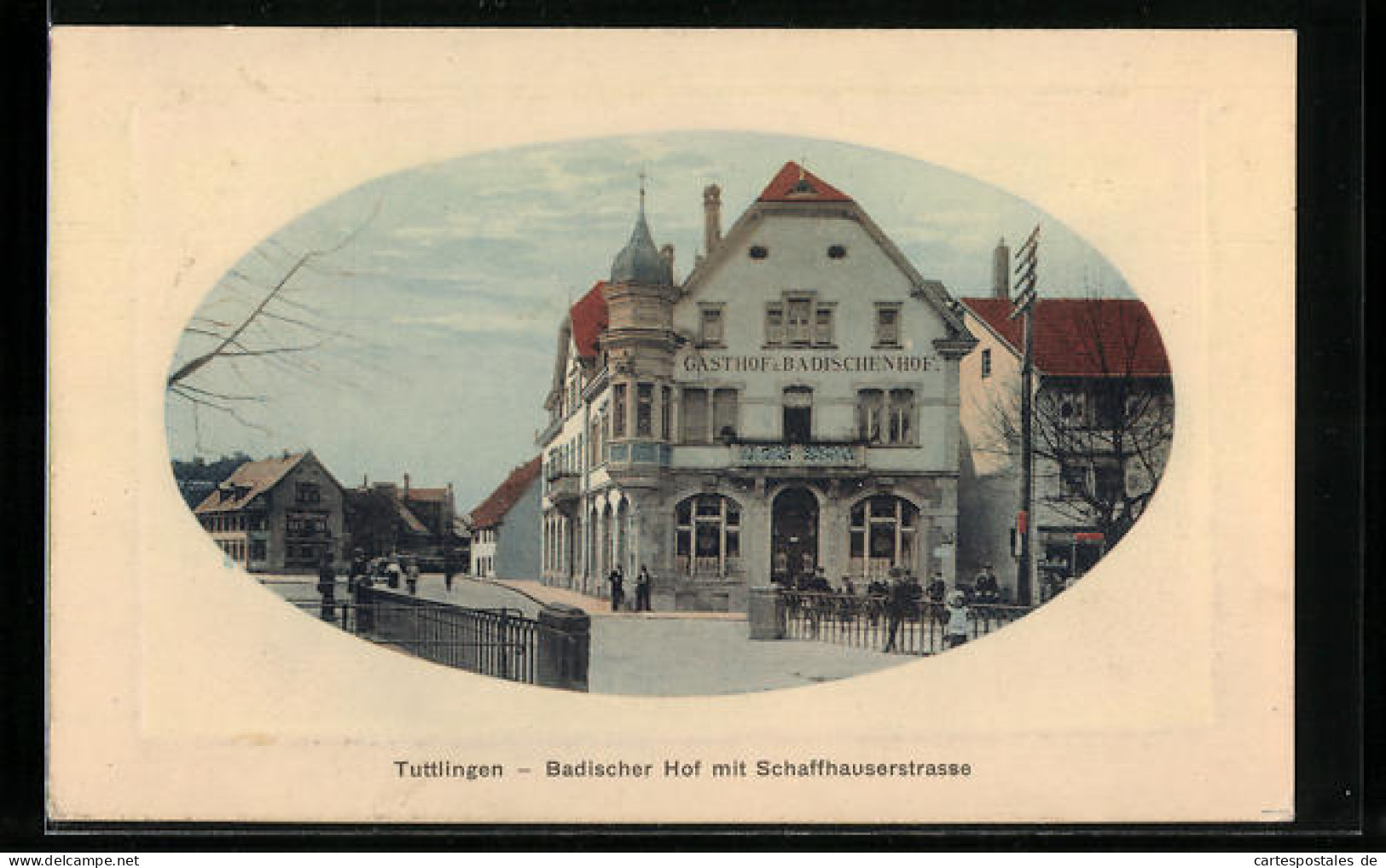 Präge-AK Tuttlingen, Gasthof Badischer Hof Mit Schaffhauserstrasse  - Tuttlingen