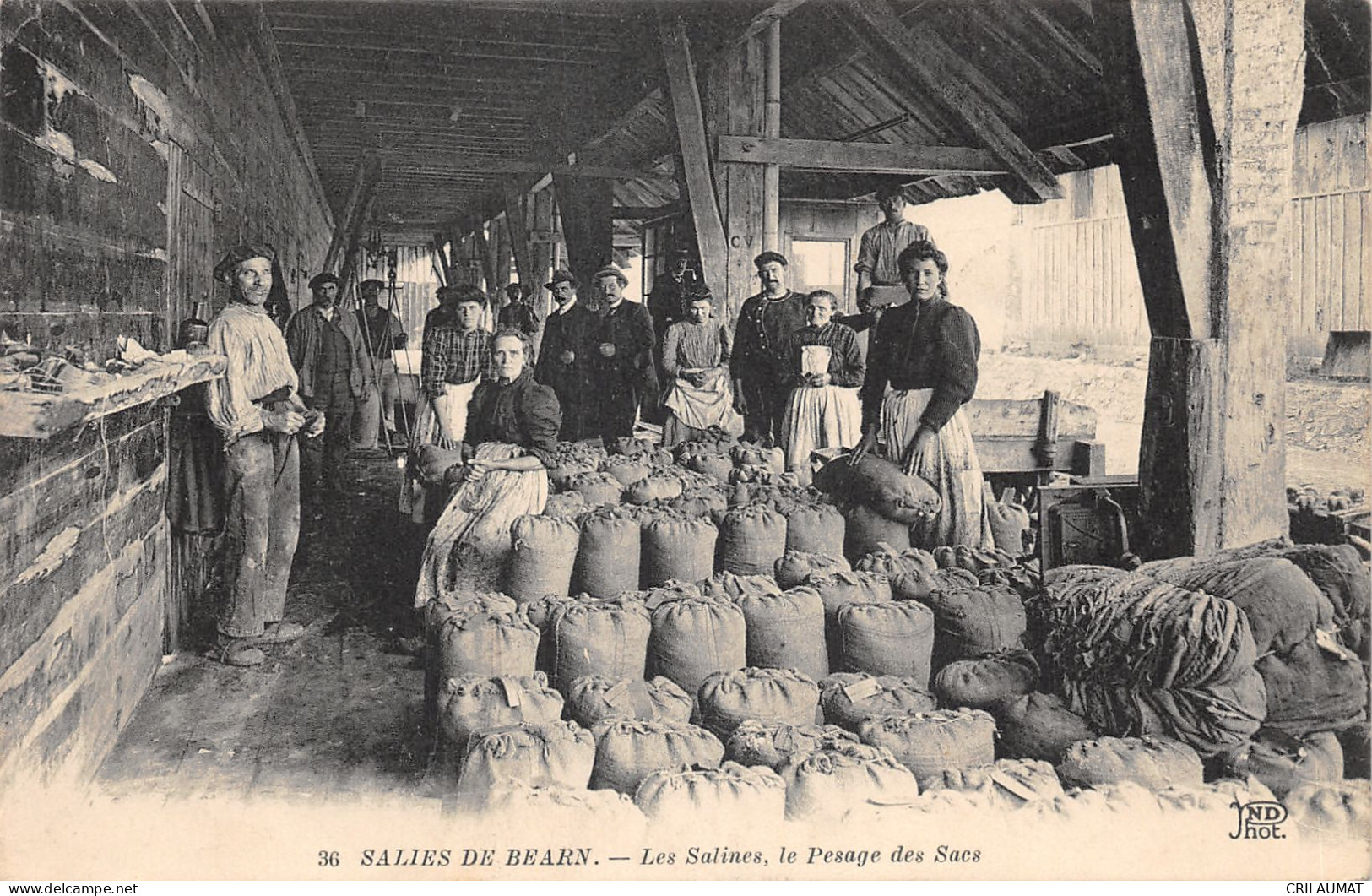 64-SALIES DE BEARN-LES SALINES-PESAGE DES SACS-N 6007-F/0013 - Salies De Bearn