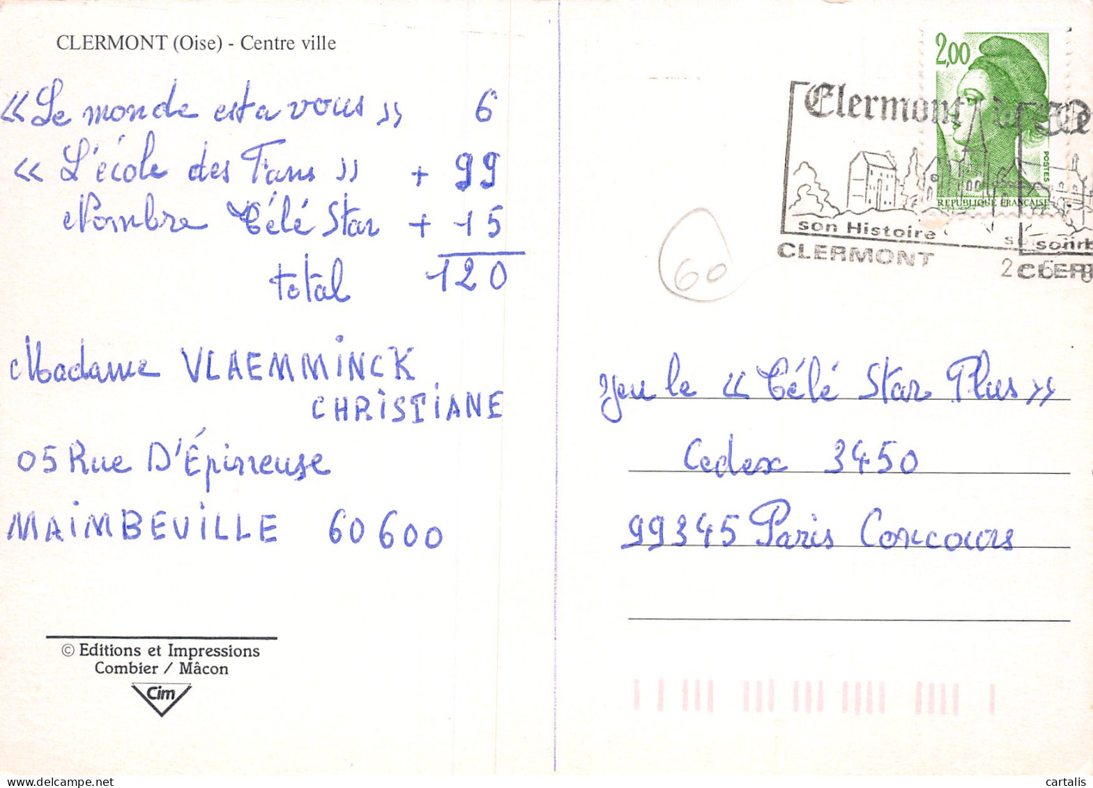 60-CLERMONT DE LOISE-N°3740-D/0257 - Clermont