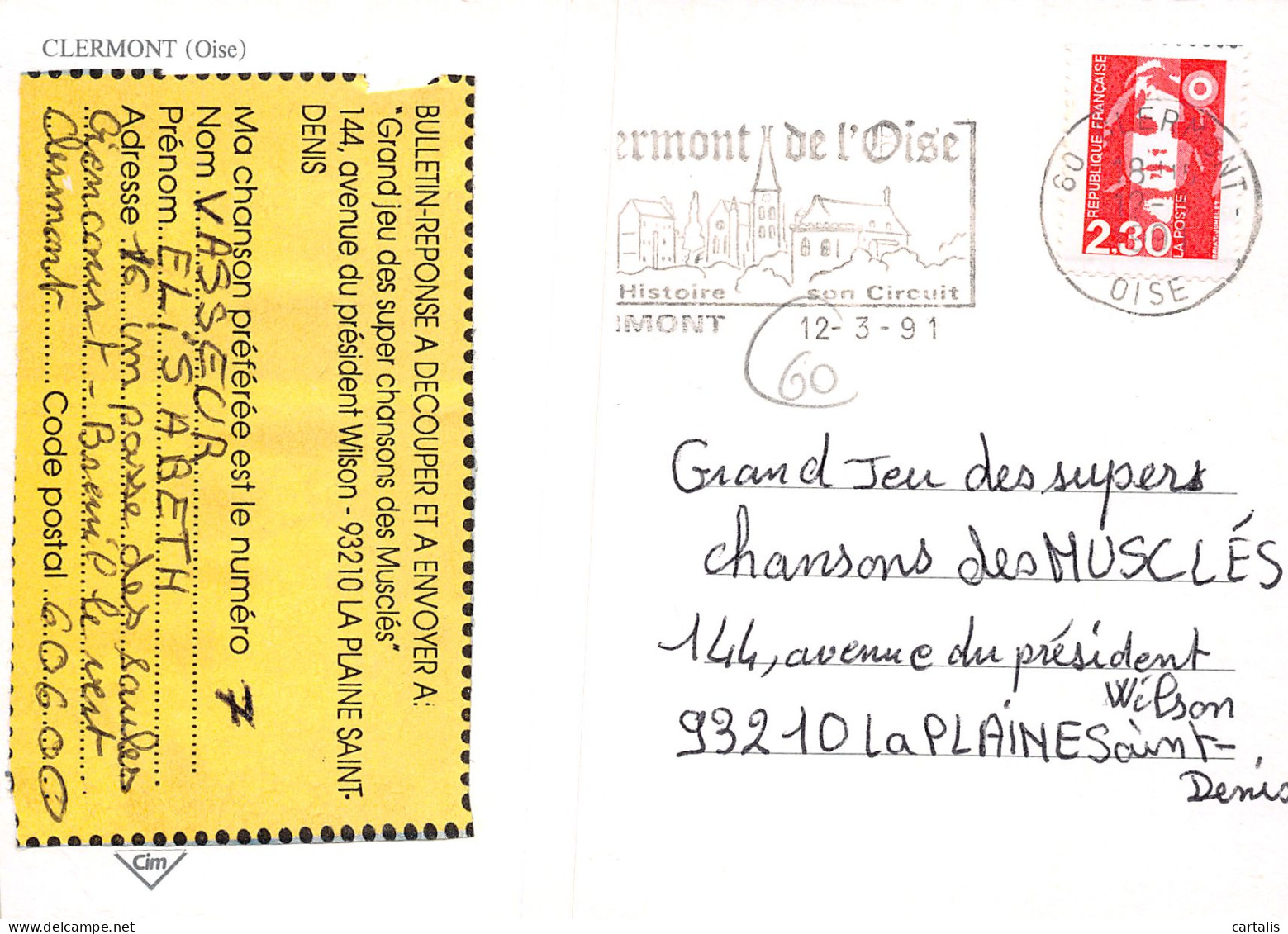 60-CLERMONT DE LOISE-N°3740-D/0259 - Clermont