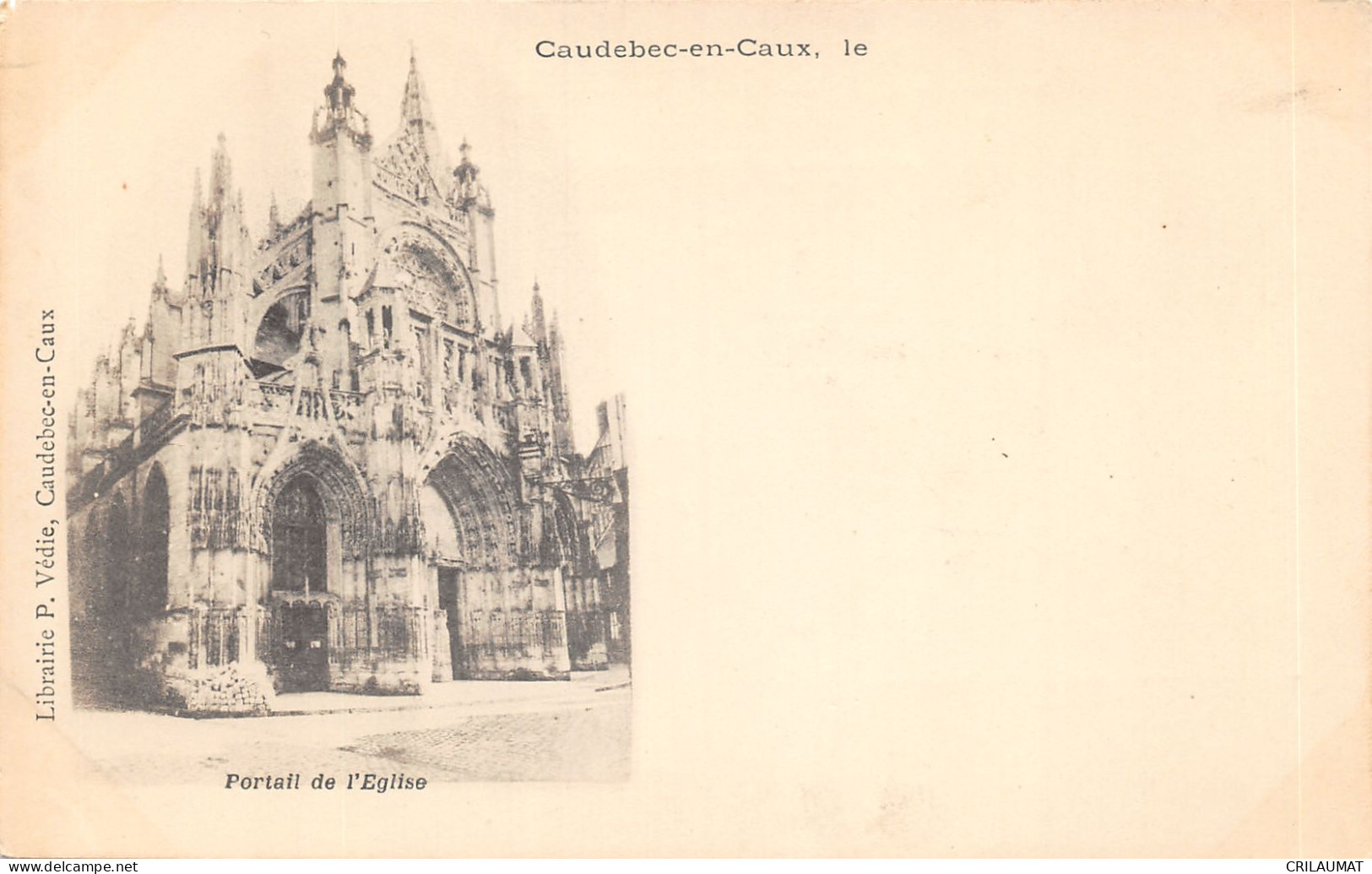 76-CAUDEBEC EN CAUX-PORTAIL DE L EGLISE-N 6007-H/0159 - Caudebec-en-Caux