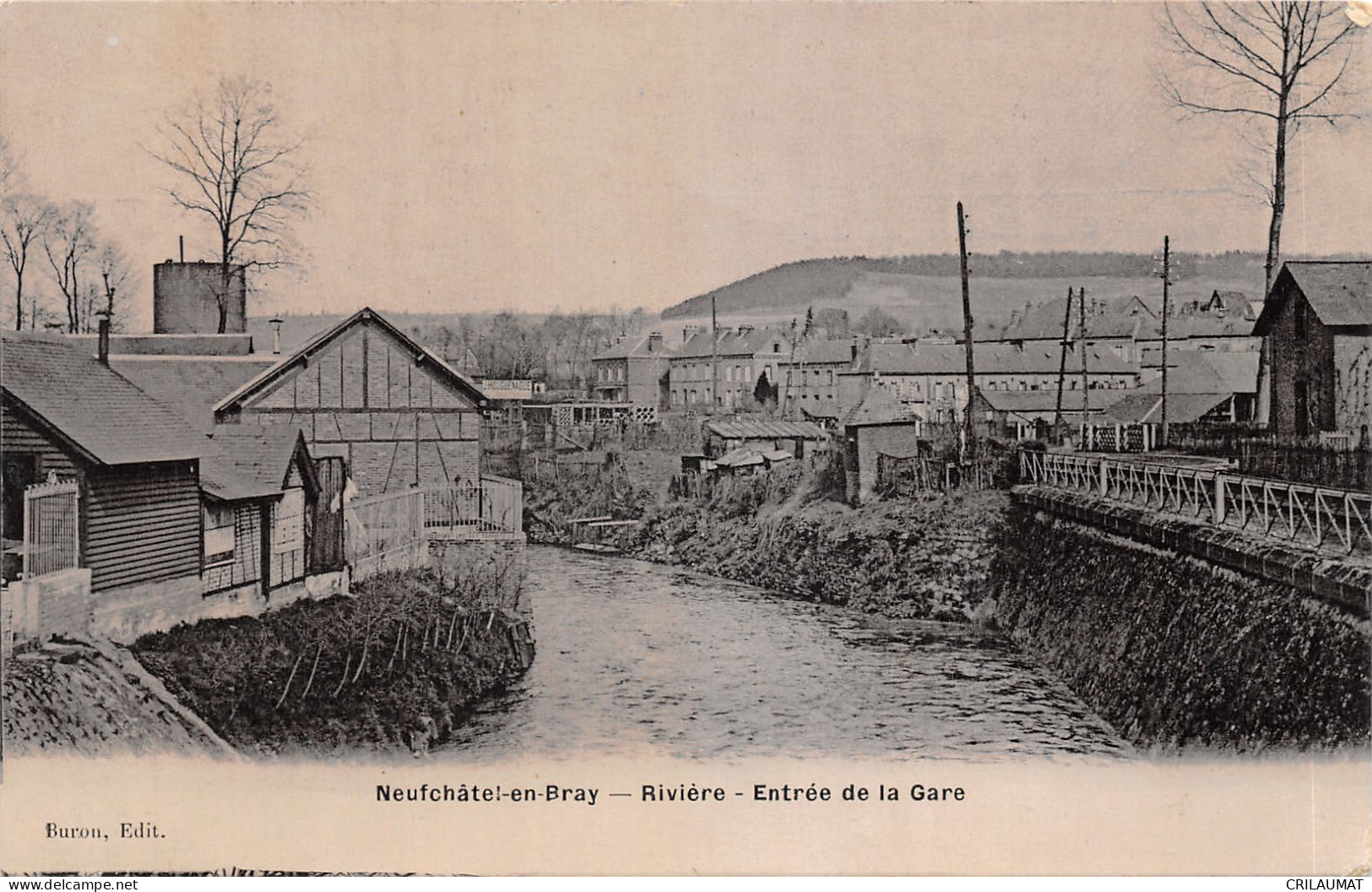 76-NEUCHATEL EN BRAY-ENTREE DE LA GARE-N 6008-A/0249 - Neufchâtel En Bray