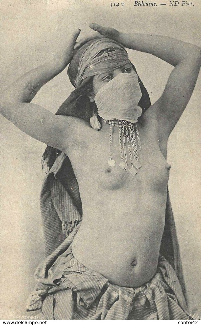 AFRIQUE TYPE DE BEDOUINE ARABE NOMADE JEUNE FEMME SEINS NUS - Afrika