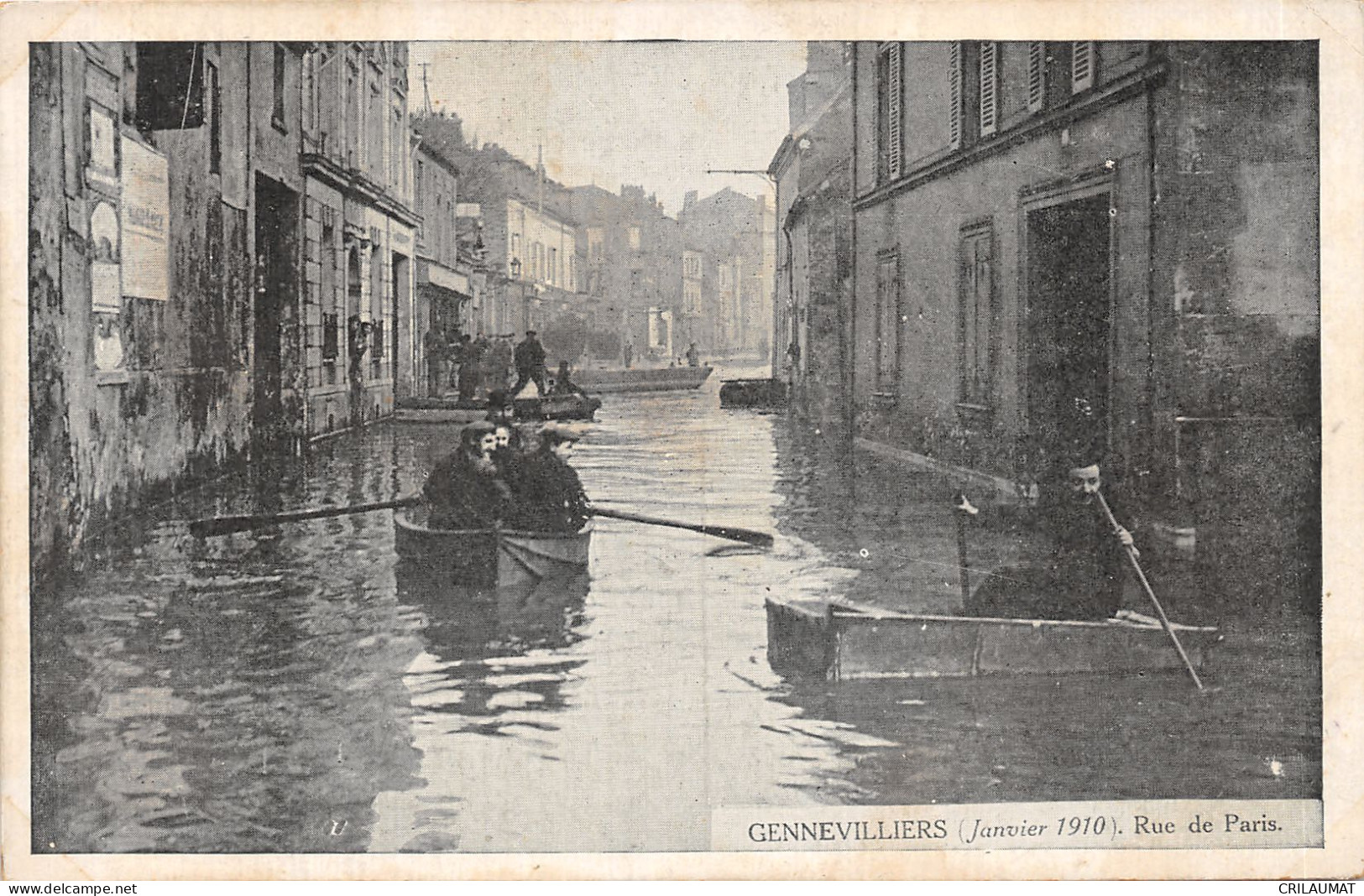 92-GENNEVILLIERS-INONDATION 1910-RUE DE PARIS-N 6008-F/0241 - Gennevilliers