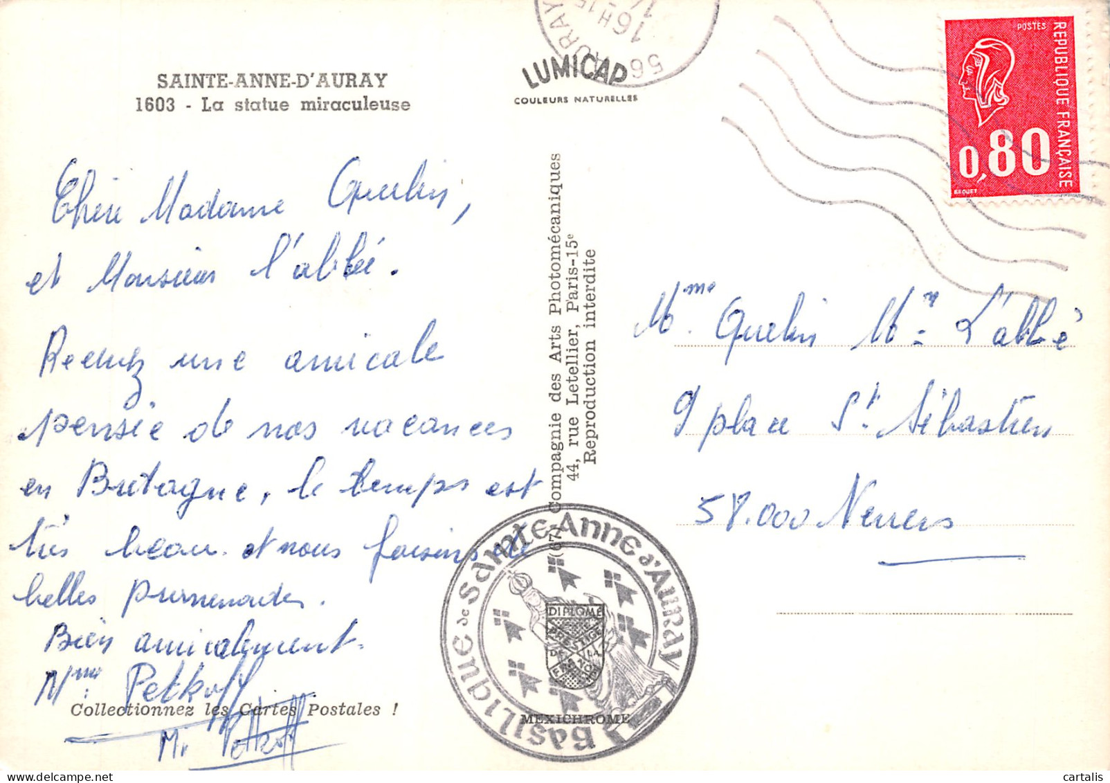 56-SAINTE ANNE D AURAY-N°3744-D/0251 - Sainte Anne D'Auray