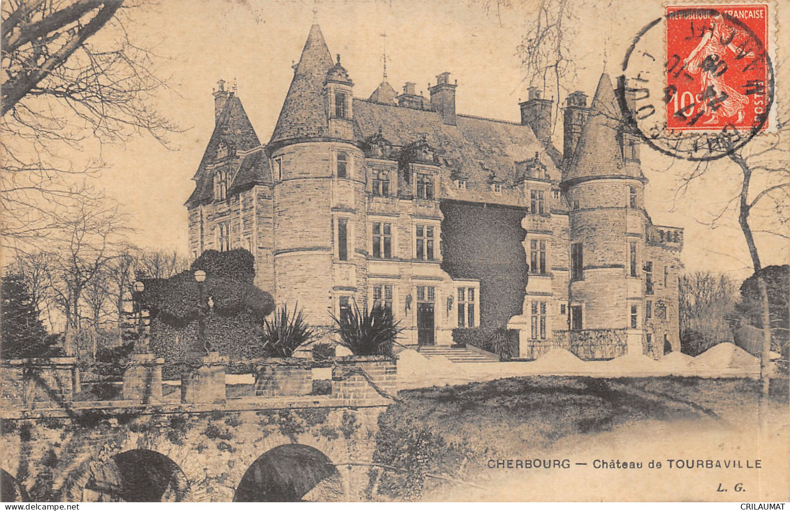 50-CHERBOURG-CHATEAU DE TOURLAVILLE-N 6009-B/0073 - Cherbourg