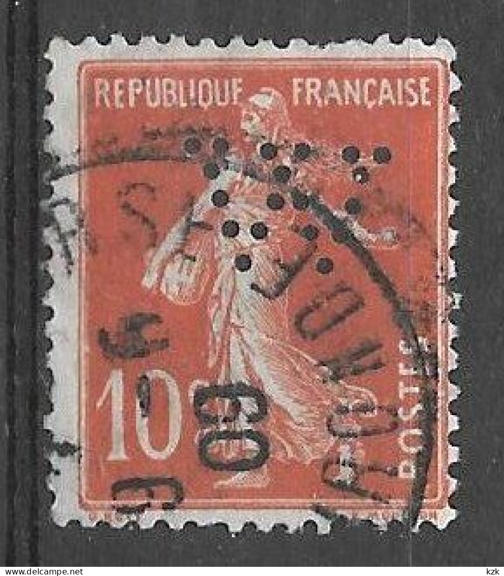 712	N°	138	Perforé	-	W 2	-	WORMS ET Cie - Used Stamps