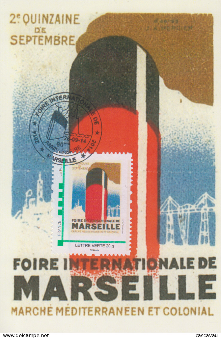 Carte  Maximum   FRANCE    Foire  De  MARSEILLE   2014 - Sonstige & Ohne Zuordnung