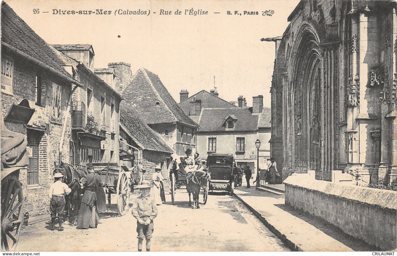 14-DIVES SUR MER-RUE DE L EGLISE-6011-N 6009-E/0031 - Dives