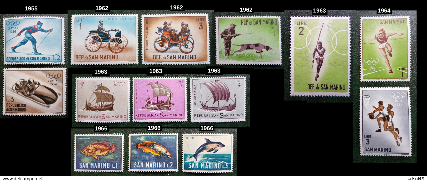 San Marino 1960 à 1966 - Lot De 14 Timbres Divers Neufs - 1971-80: Nieuw/plakker