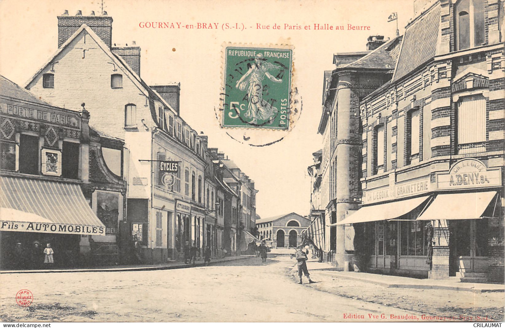 76-GOURNAY EN BRAY-HALLE AU BEURRE-N 6009-F/0387 - Gournay-en-Bray