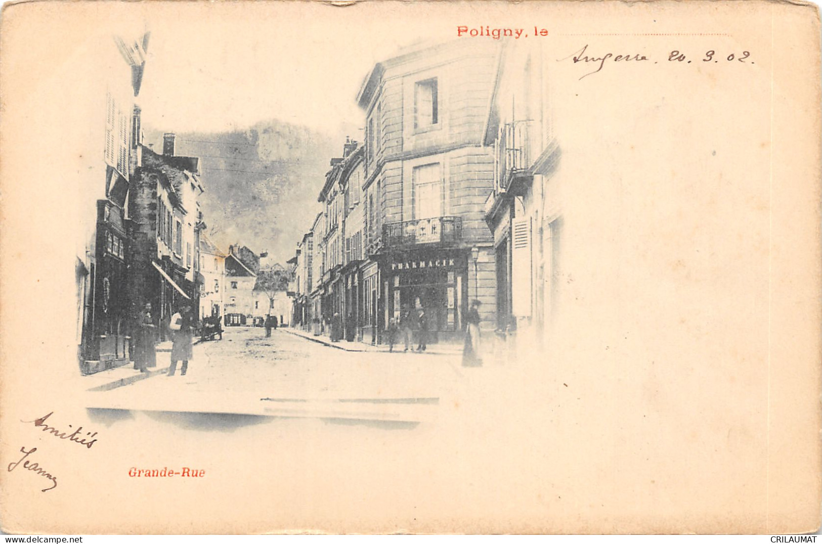 39-POLIGNY-GRANDE RUE-N 6009-F/0311 - Poligny