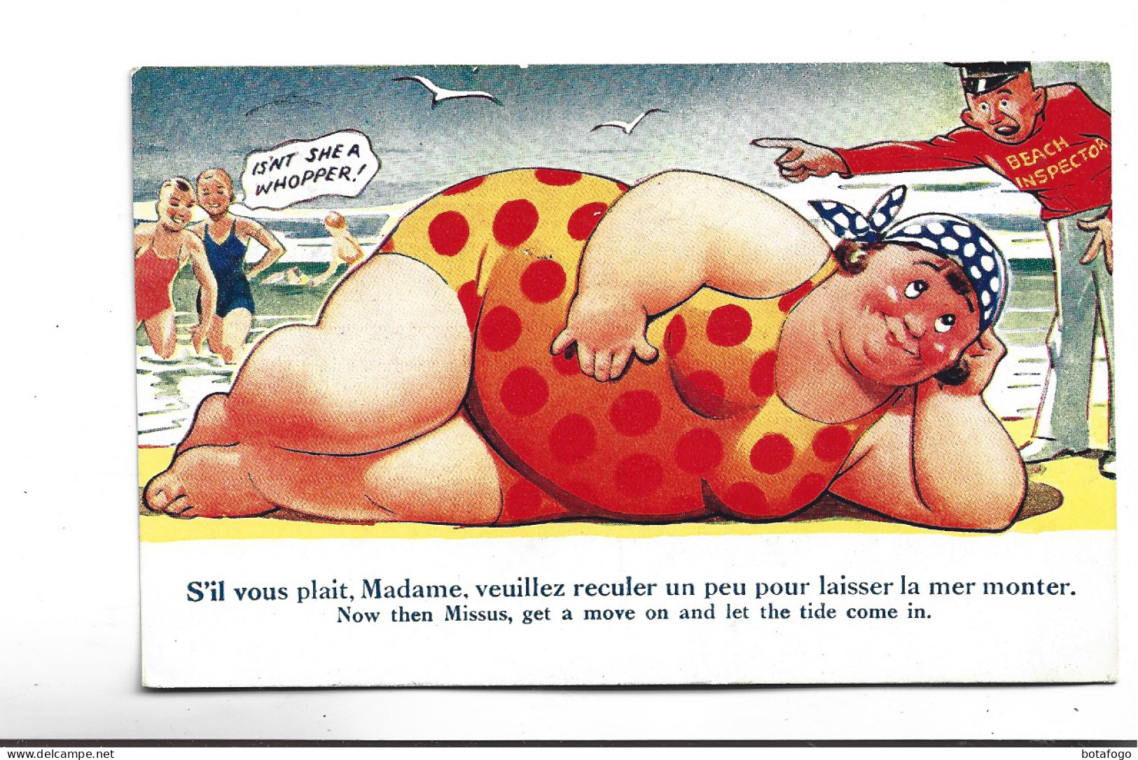 CPA ILLUSTREE , S IL VOUS PLAIT MADAME...(voir Timbre - Humor