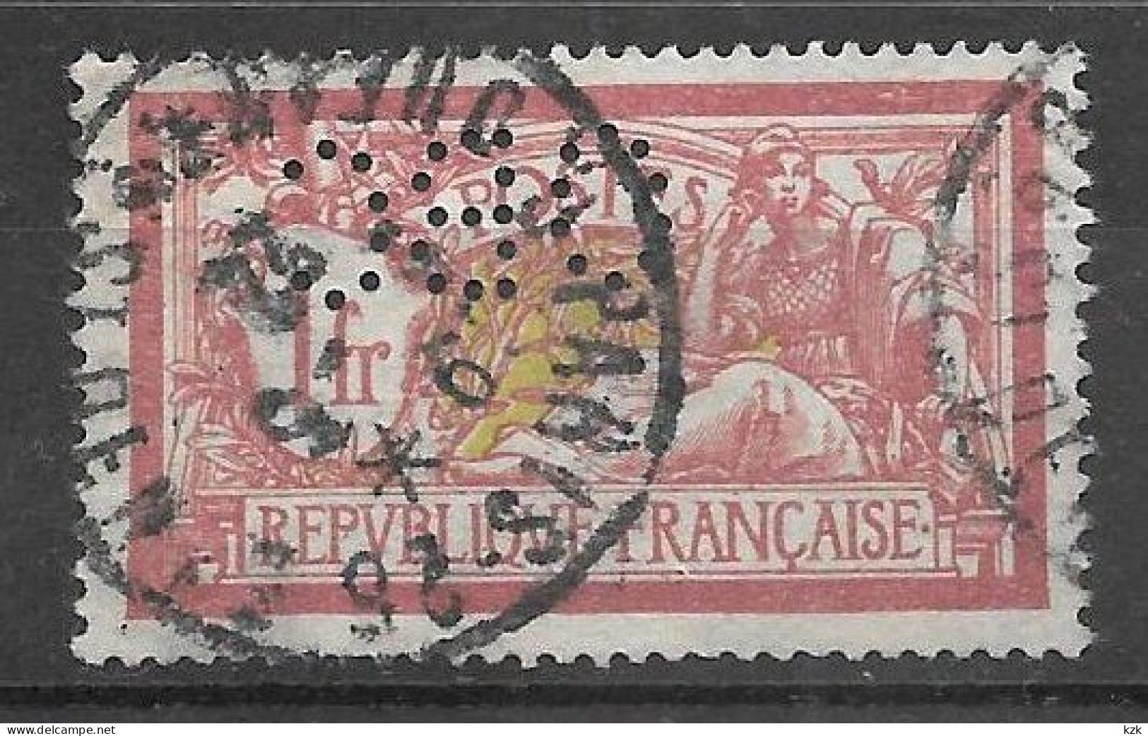 717	N°	121	Perforé	-	OBC 7	-	OROSOI BACK   UNION F. PERSANNE - Used Stamps