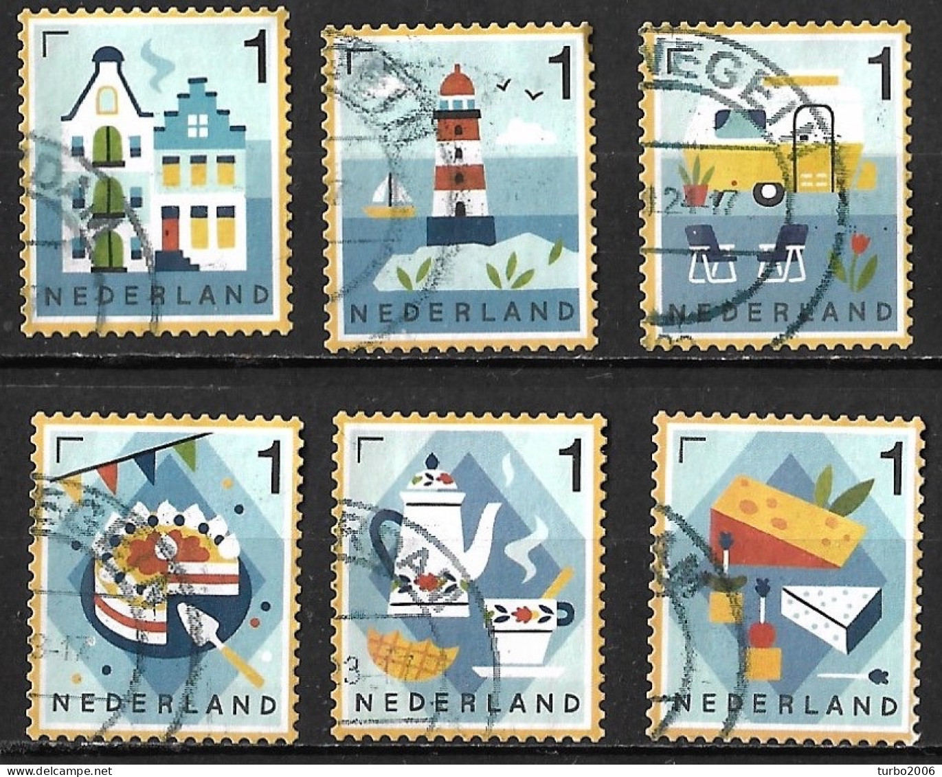 2023 Typisch Hollands 6 X Gestempelde Waarden Uit Het Vel - Used Stamps