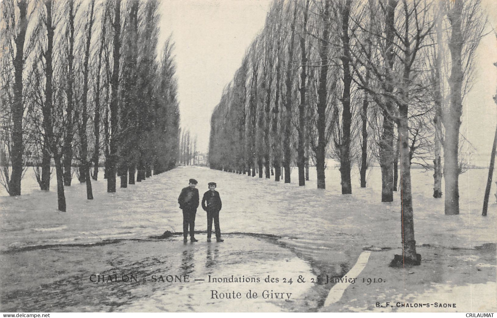 71-CHALON SUR SAONE-INONDATION 1910-ROUTE DE GIVRY-N 6010-B/0091 - Chalon Sur Saone