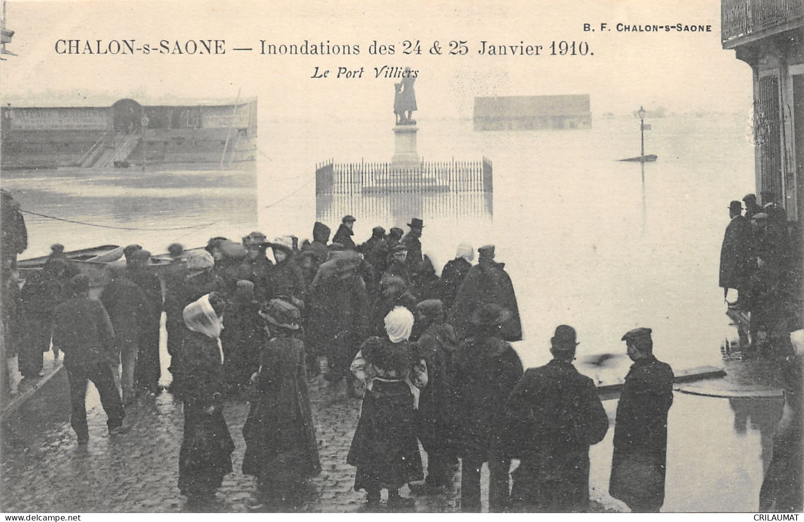 71-CHALON SUR SAONE-INONDATION 1910-LE PORT VILLIERS-N 6010-B/0059 - Chalon Sur Saone