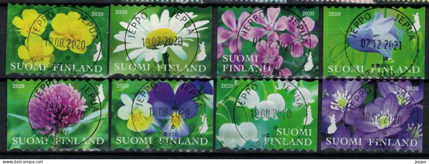2020 Finland, Wild Flowers, Complete Fine Used Set. - Usados