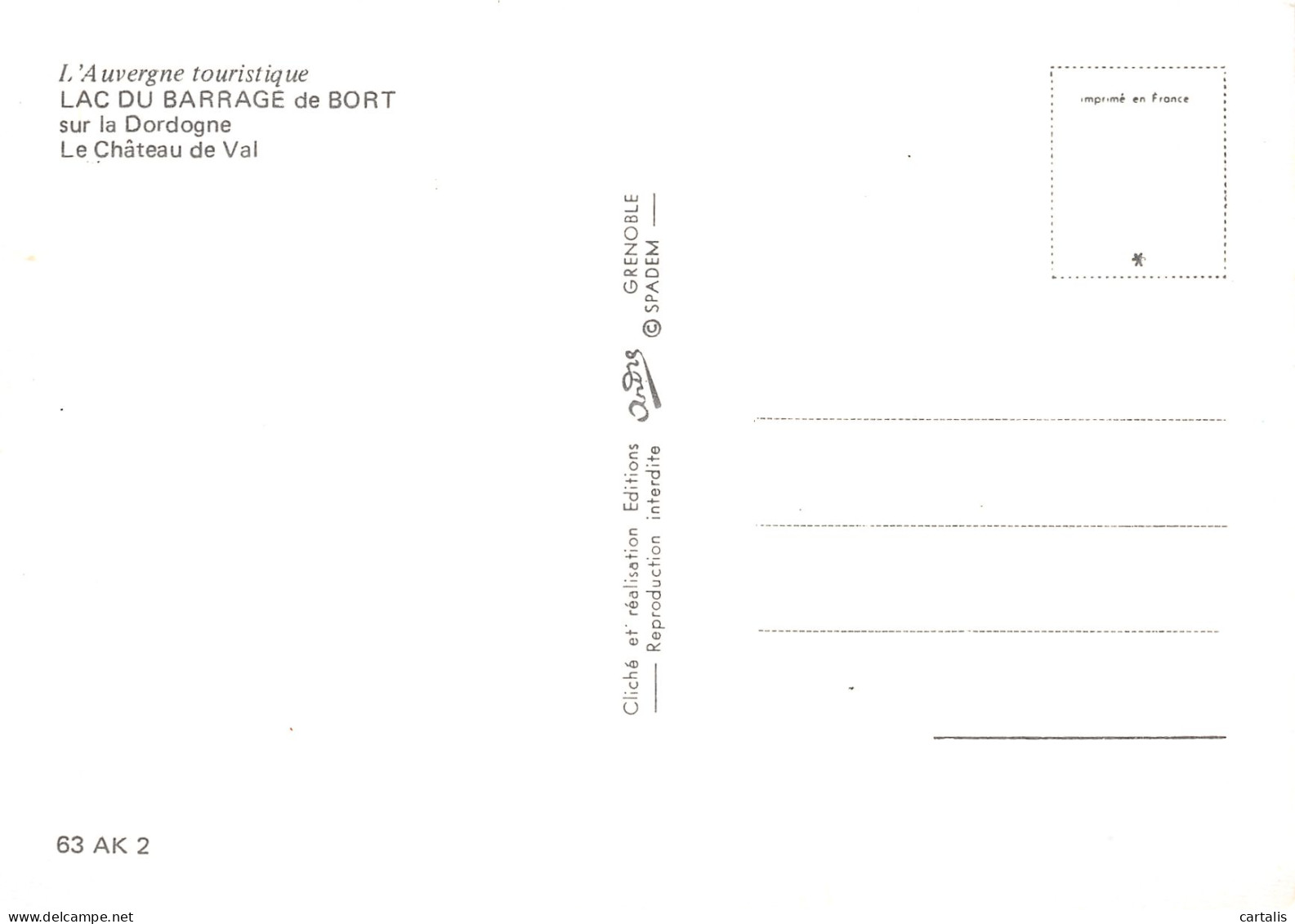 19-LAC DU BARRAGE DE BORT-N°3747-A/0221 - Other & Unclassified