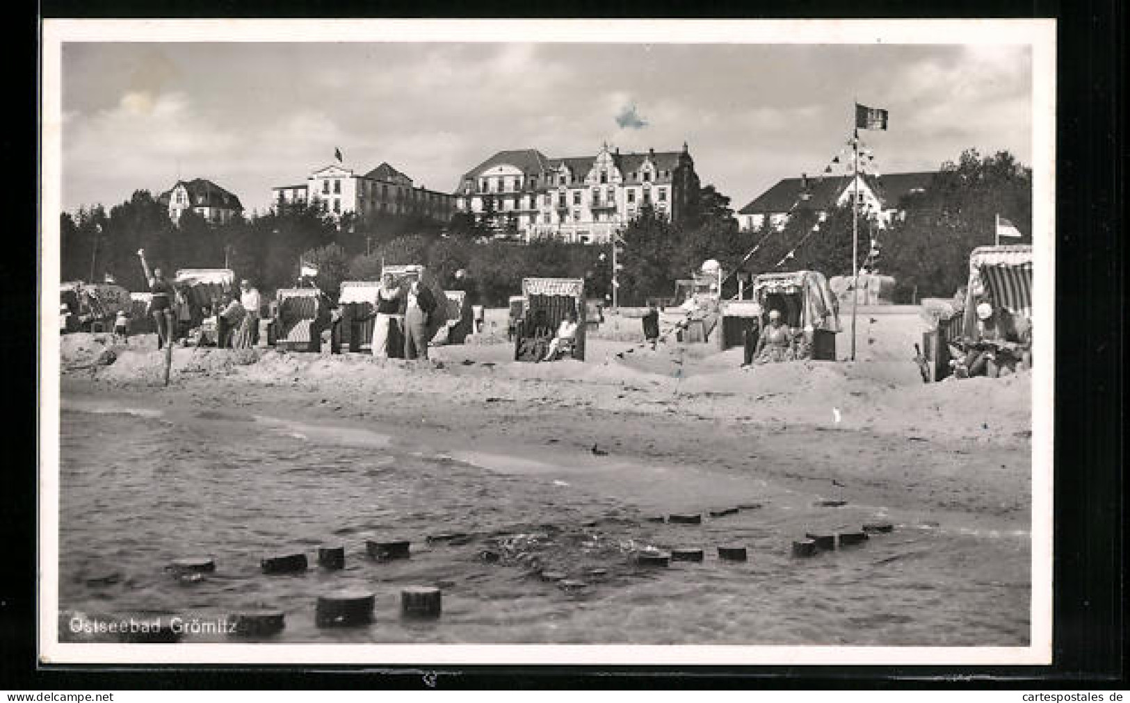 AK Grömitz / Ostsee, Strandpartie  - Groemitz