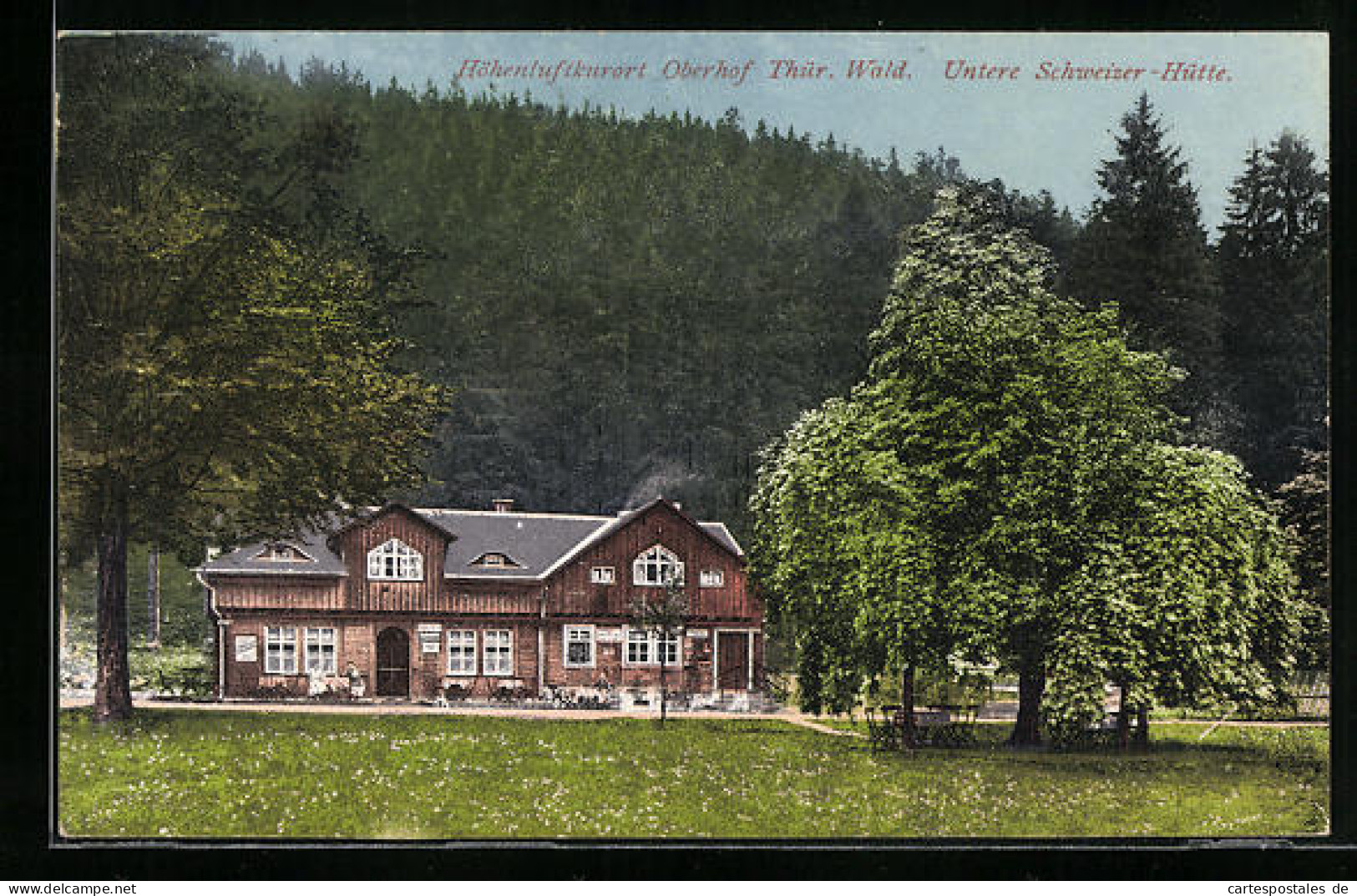 AK Oberhof / Thür., Wald, Gasthaus Untere Schweizer Hütte  - Oberhof