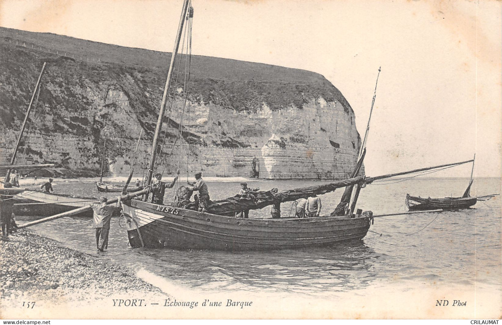 76-YPORT-ECHOUAGE D UNE BARQUE-N 6010-D/0003 - Yport