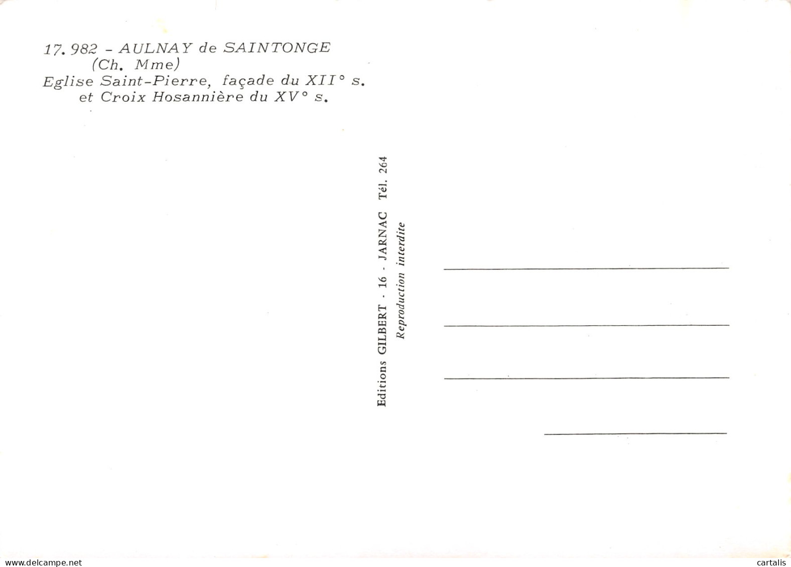 17-AULNAY DE SAINTONGE-N°3747-D/0099 - Aulnay