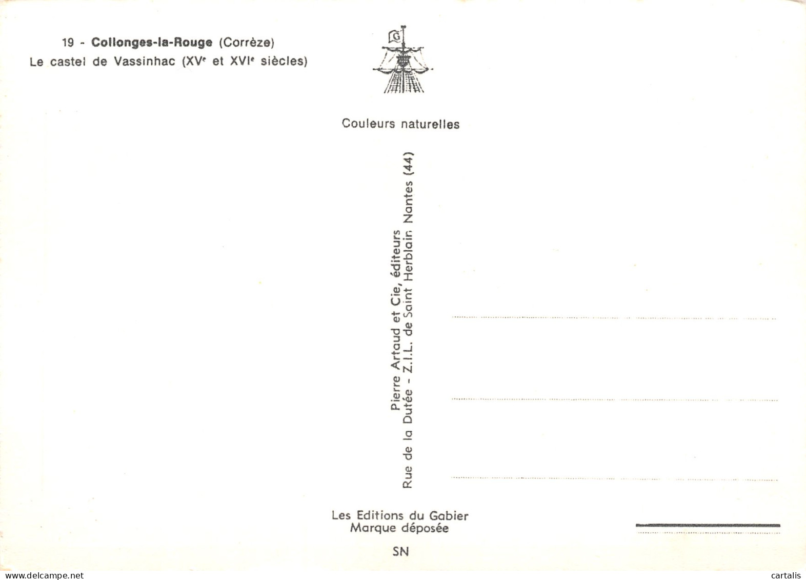 19-COLLONGES LA ROUGE-N°3747-C/0391 - Other & Unclassified