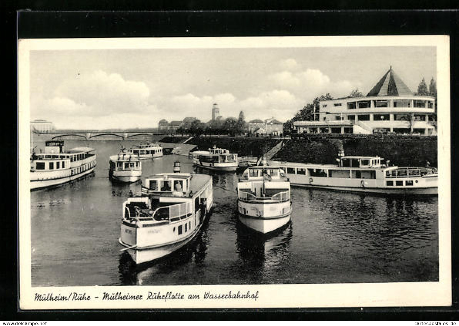 AK Mülheim / Ruhr, Mülheimer Ruhrflotte Am Wasserbahnhof  - Muelheim A. D. Ruhr