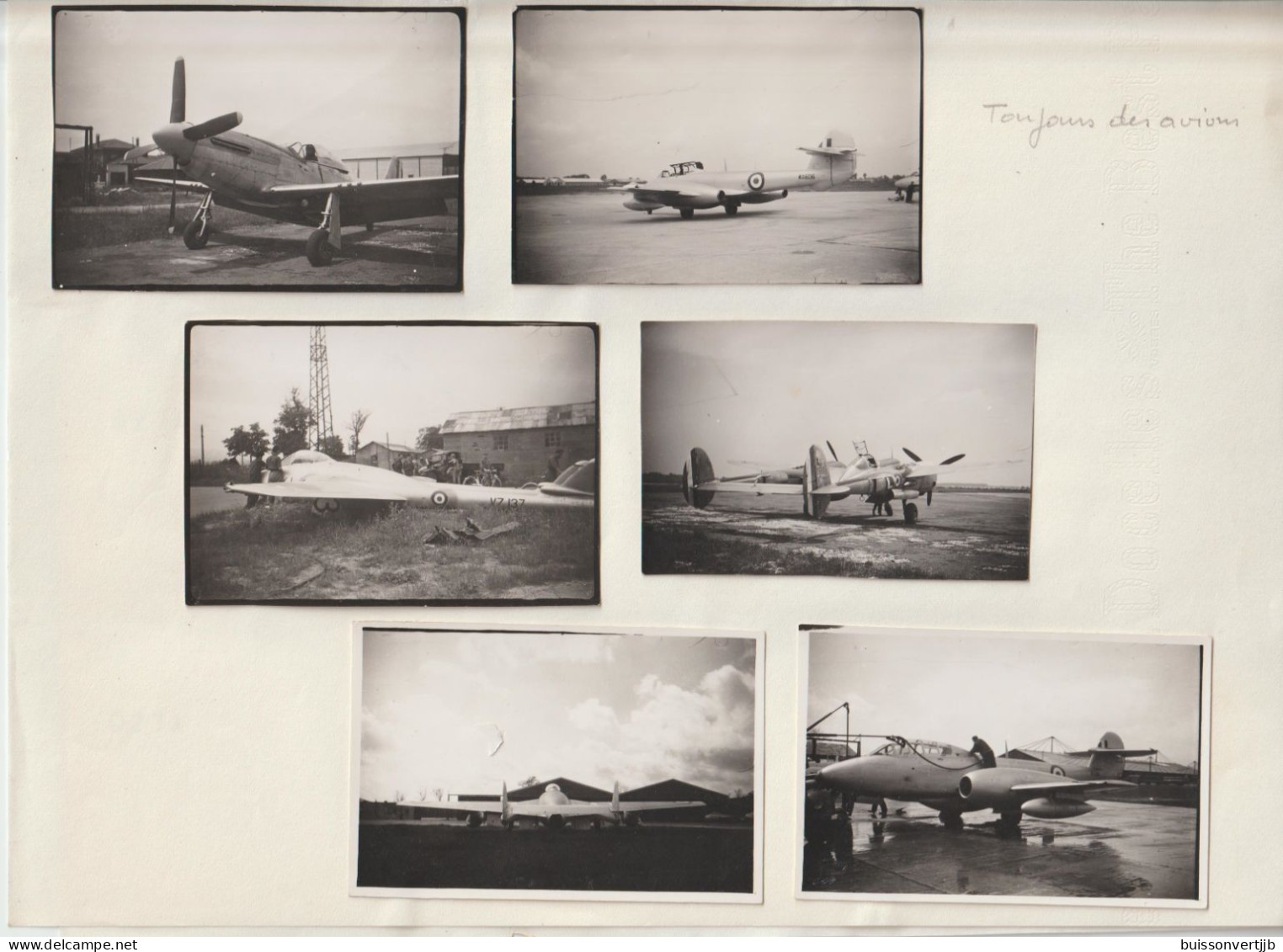 Photographies Originales Base Aérienne Dijon 1950 - Avions Militaires Et Divers. - Aviazione