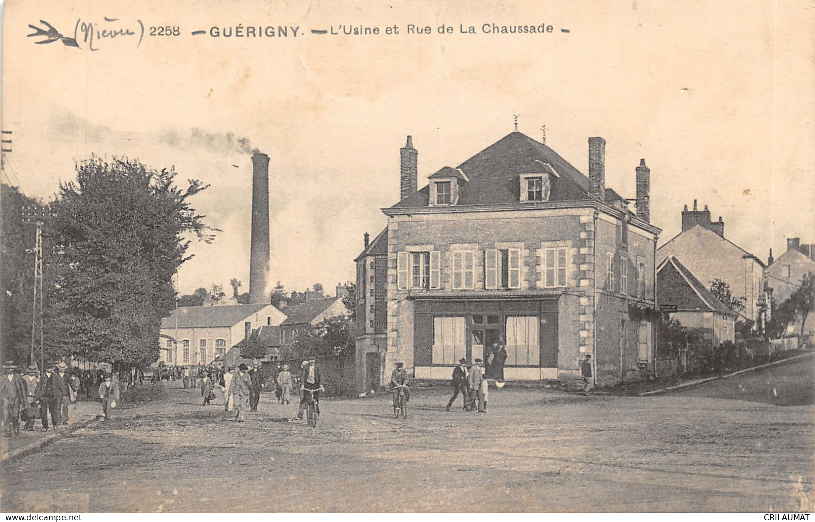 58-GUERIGNY-USINE ET RUE DE LA CHAUSSADE-N 6010-G/0381 - Guerigny