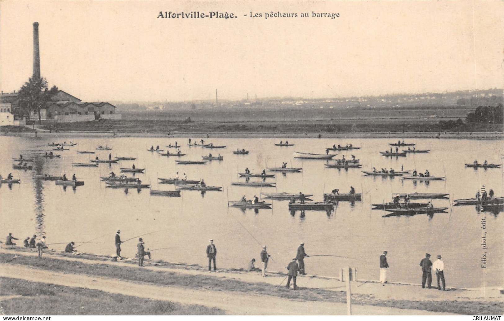 94-ALFORTVILLE-PECHEURS AU BARRAGE-N 6010-F/0351 - Alfortville