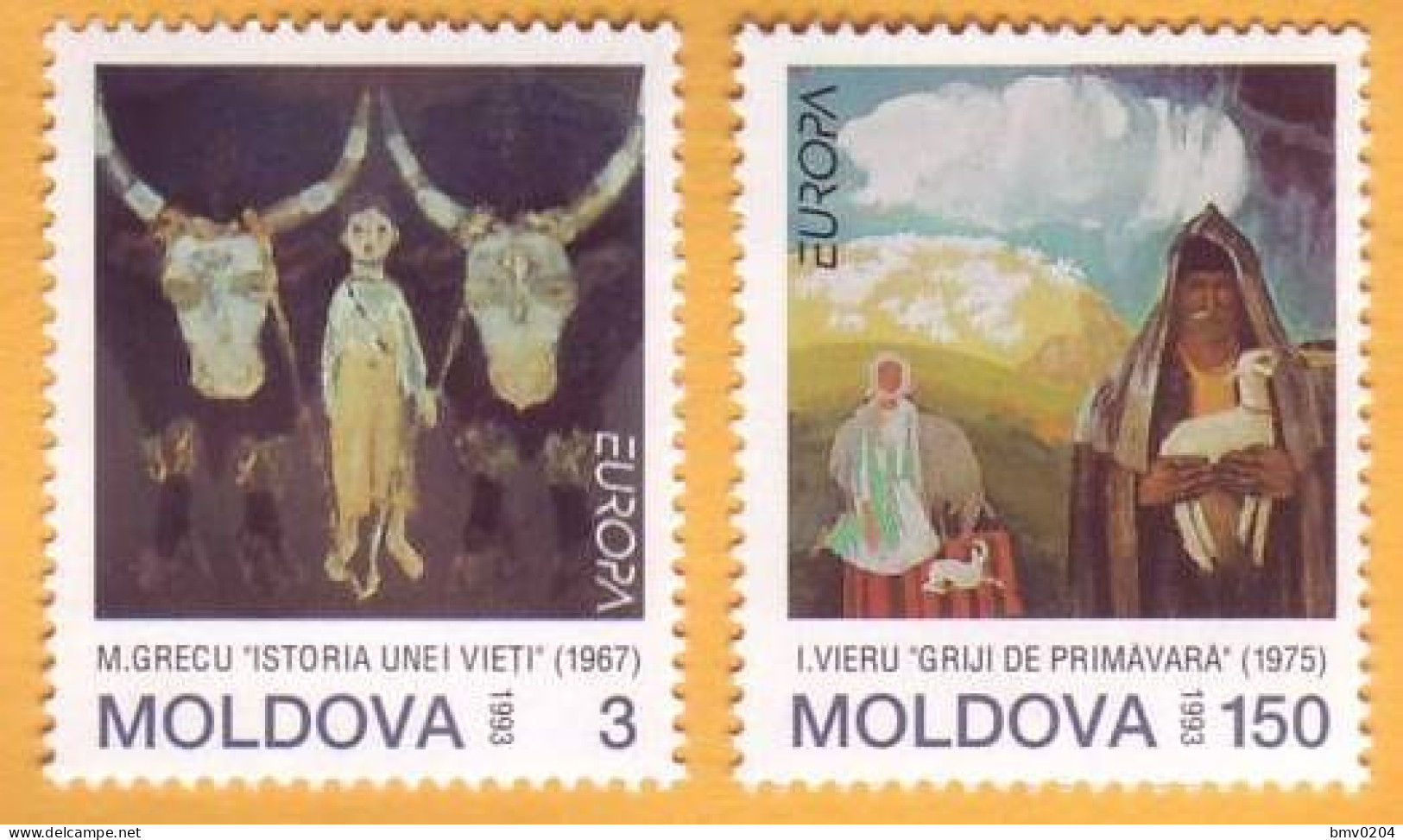 1993 Moldova Moldavie Moldau  Europa-cept  2v Mint - Modernos