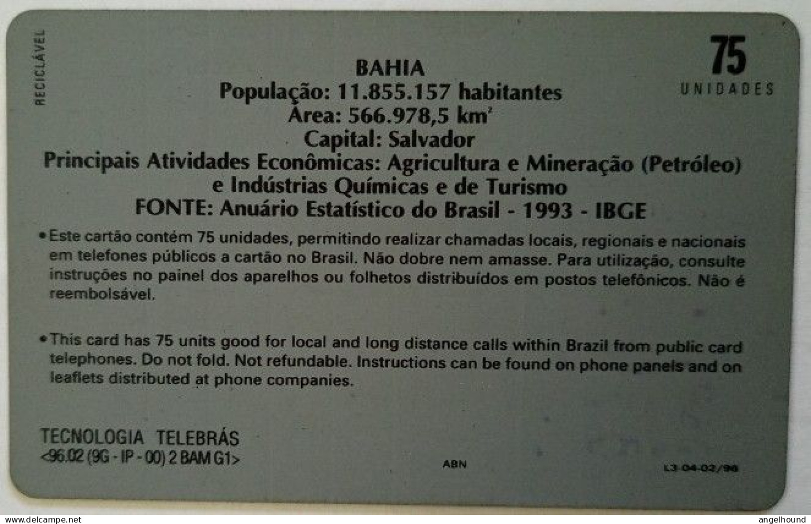 Brazil 75 Units - Bahia - Brazilië