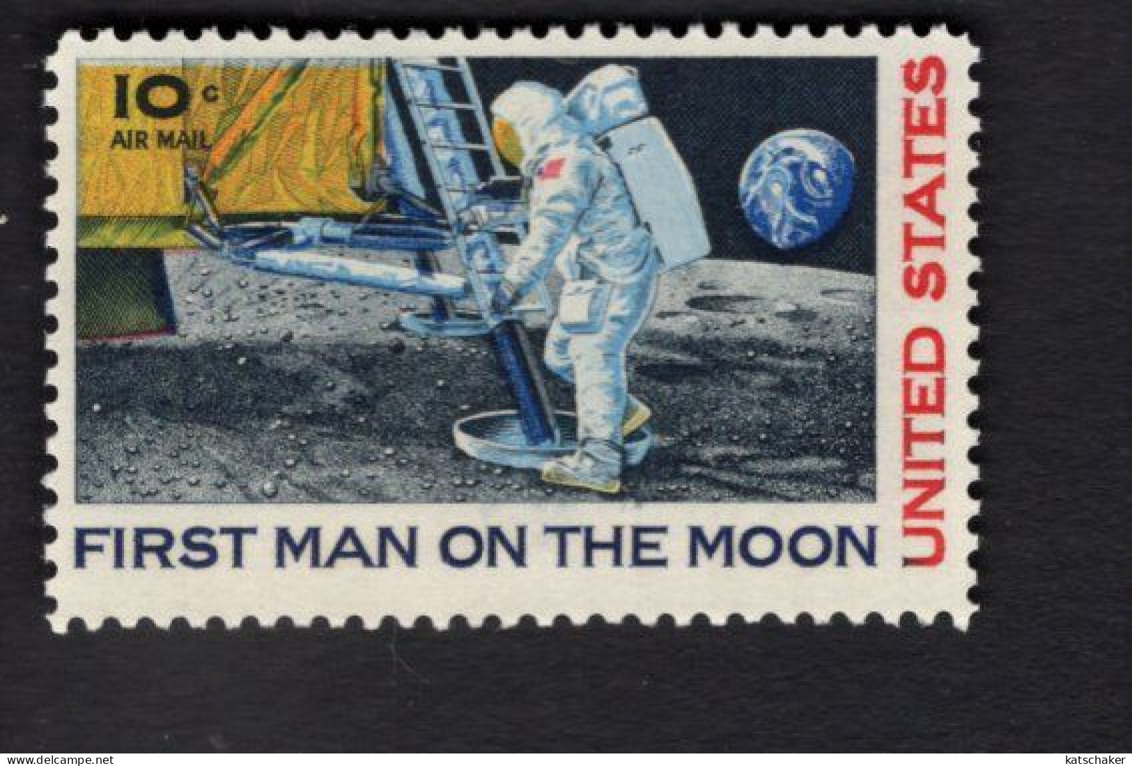 200105167 1969 SCOTT C76 (XX)  POSTFRIS MINT NEVER HINGED  -  MOON LANDING - FIRST MAN ON THE MOON - 3b. 1961-... Unused