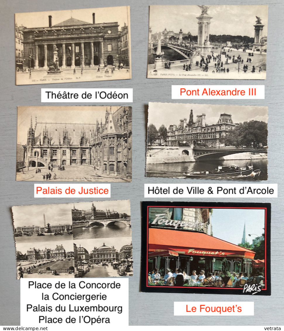 PARIS : 48 Cartes Postales (40 N&B - 8 Couleurs / 27 Avec Correspondance Dont 25 Sont Affranchies / 21 N’ont Pas Circulé - Bridges