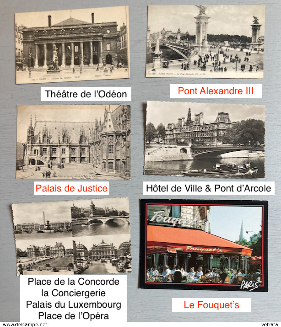 PARIS : 48 Cartes Postales (40 N&B - 8 Couleurs / 27 Avec Correspondance Dont 25 Sont Affranchies / 21 N’ont Pas Circulé - Ponti