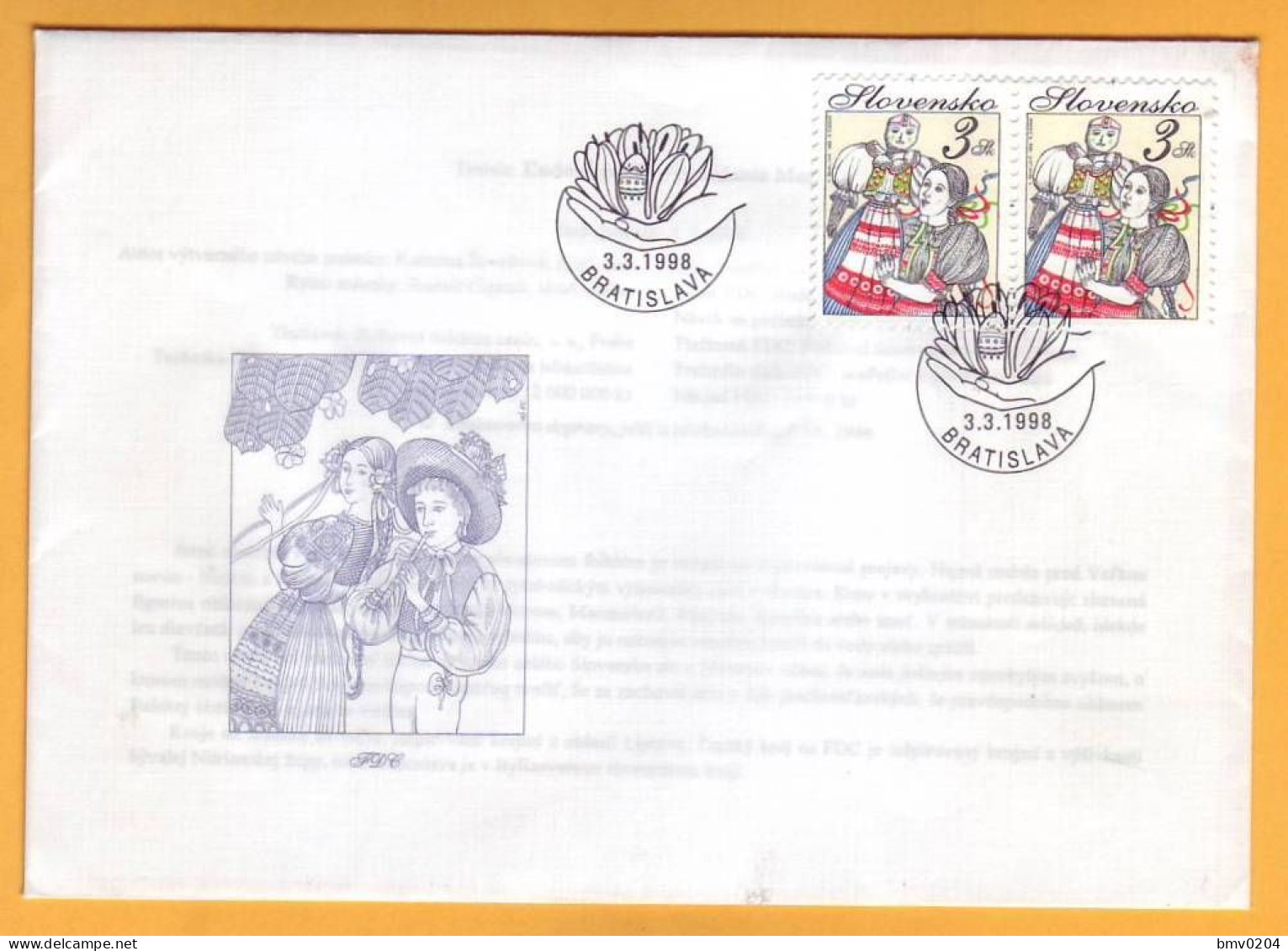 1998 Slovakia. Slovak Republic The Banishing Of Winter FDC . - FDC