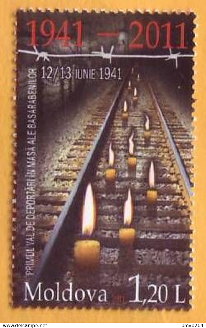 2011 Moldova Moldavie Moldau  70 Years Of The First Deportation Of  Bessarabia. Stalin. USSR  1v Mint - Moldawien (Moldau)