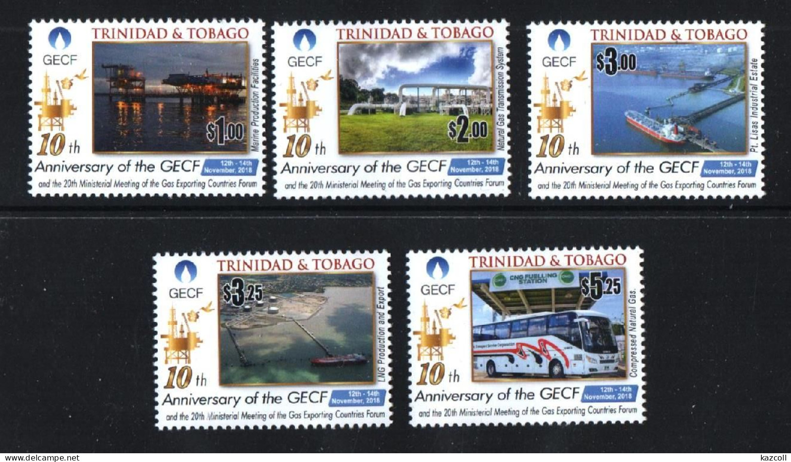 Trinidad & Tobago 2018. GECF Gas Exporting Countries Petroleum Harbour  MNH - Trinidad & Tobago (1962-...)