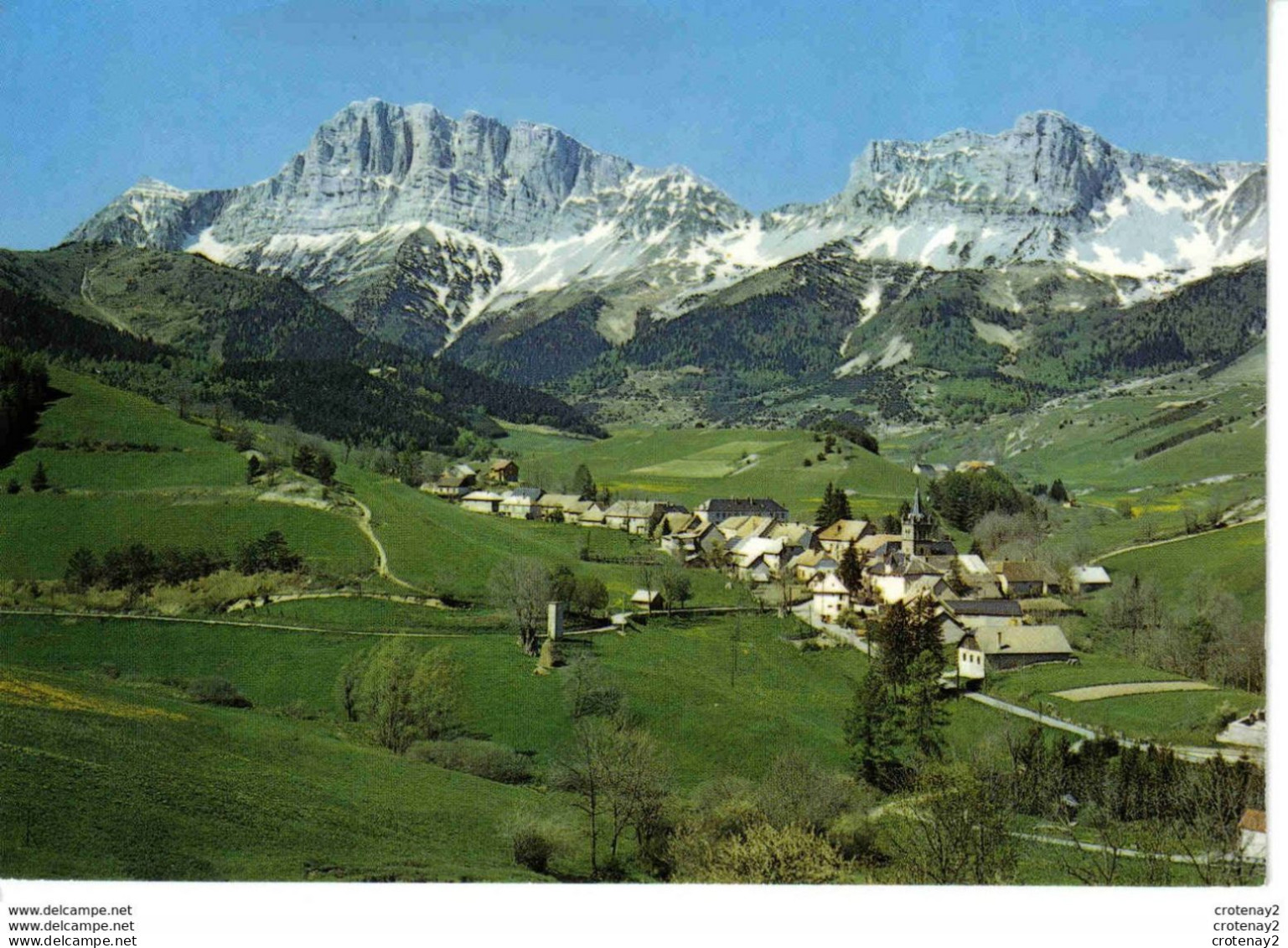 38 GRESSE EN VERCORS Vers Clelles Vue Générale Le Grand VEYMONT 2341m Et L'AIGUILLETTE VOIR DOS - Clelles