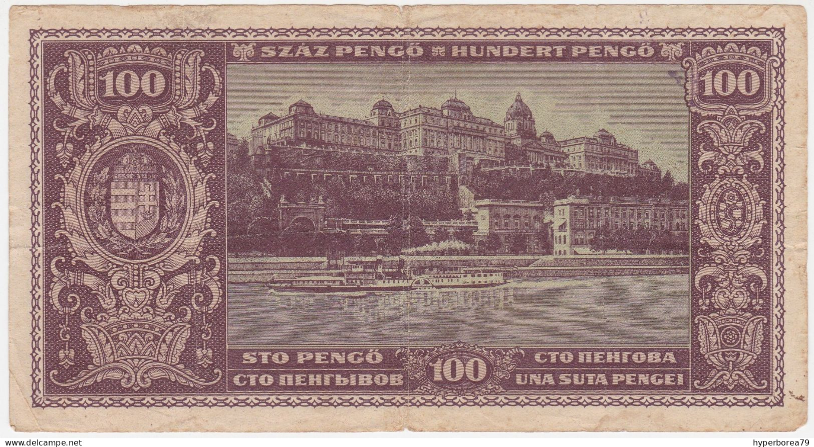 Hungary P 111 B - 100 Pengo 5.4.1945 - Fine - Hungría