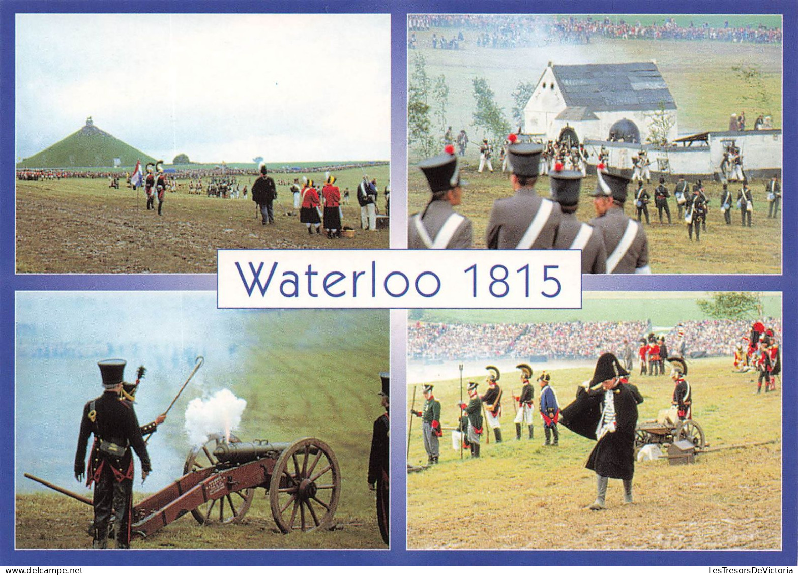 BELGIQUE - Un Bonjour De Waterloo - Waterloo 1815 - Multi-vues - Militaires - Carte Postale Ancienne - Waterloo