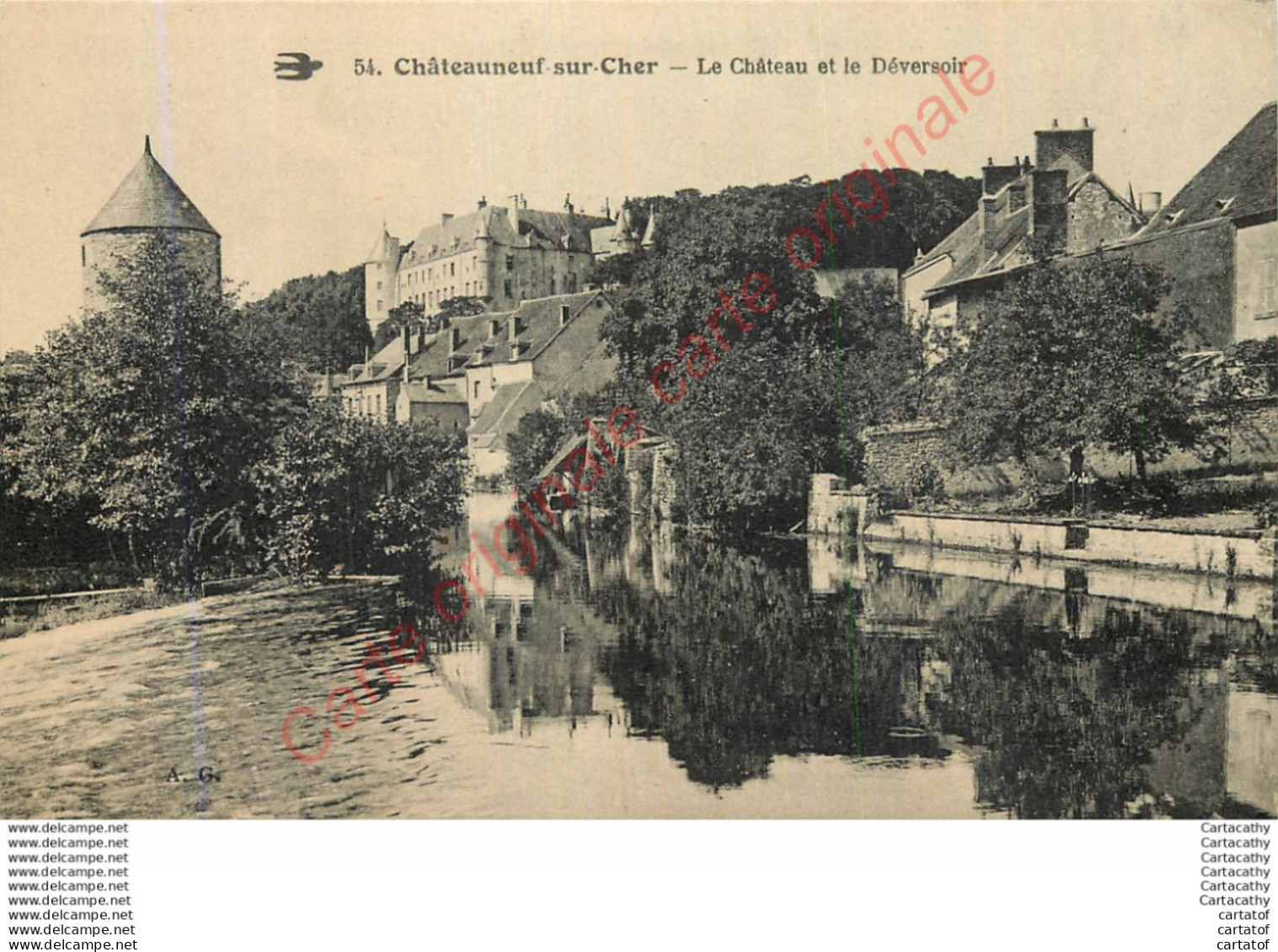 18.  CHATEAUNEUF SUR CHER . Le Château Et Le Déversoir . - Chateauneuf Sur Cher