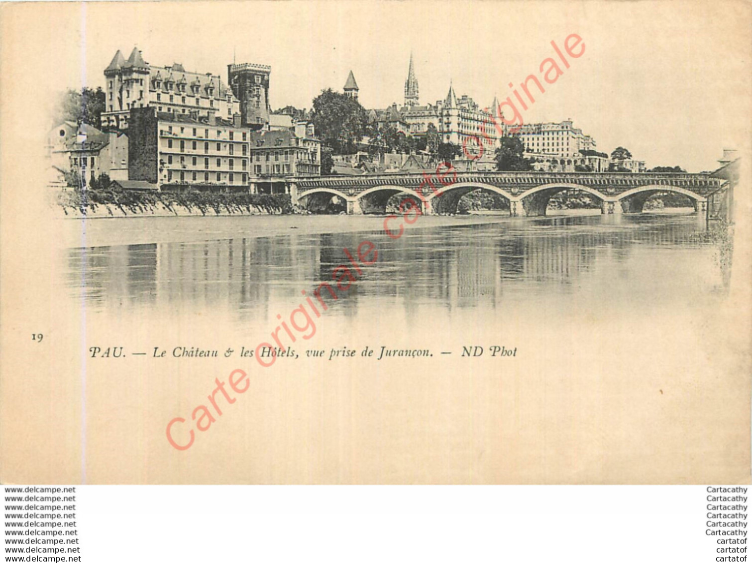 64.  PAU . Le Château Et Les Hôtels . Vue Prise De Jurançon . - Pau